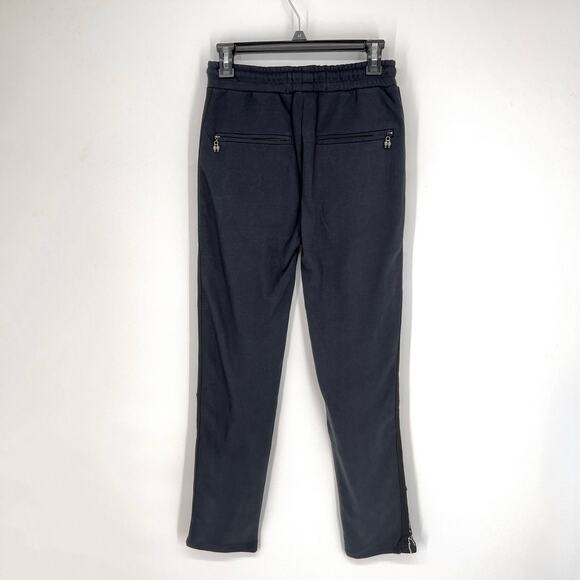 Homme + Femme NEW Signature Track Pants Sz XS Black Logo Stripe Zip Pockets - Picture 4 of 8